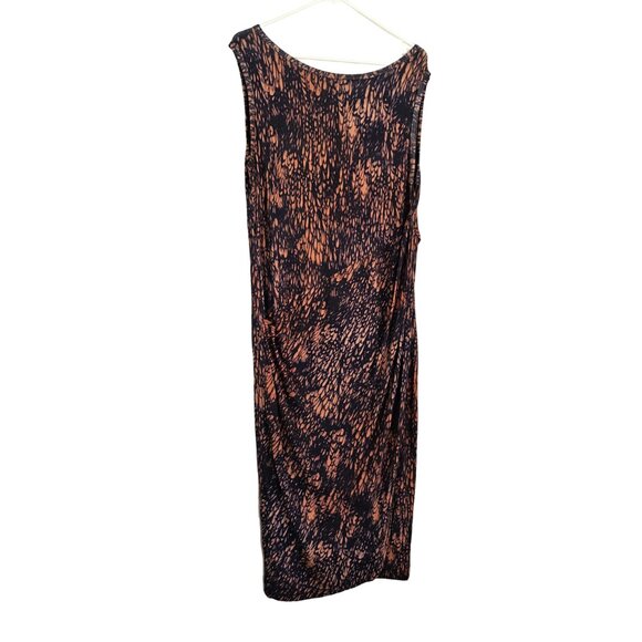 Peruvian Connection Dress Sheath Ruched Waist- Blue - sz L - EUC - Picture 2 of 8